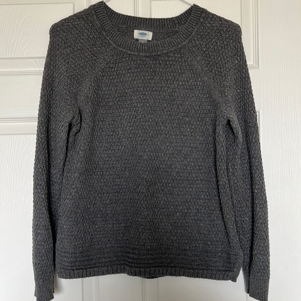 Gray knit sweater